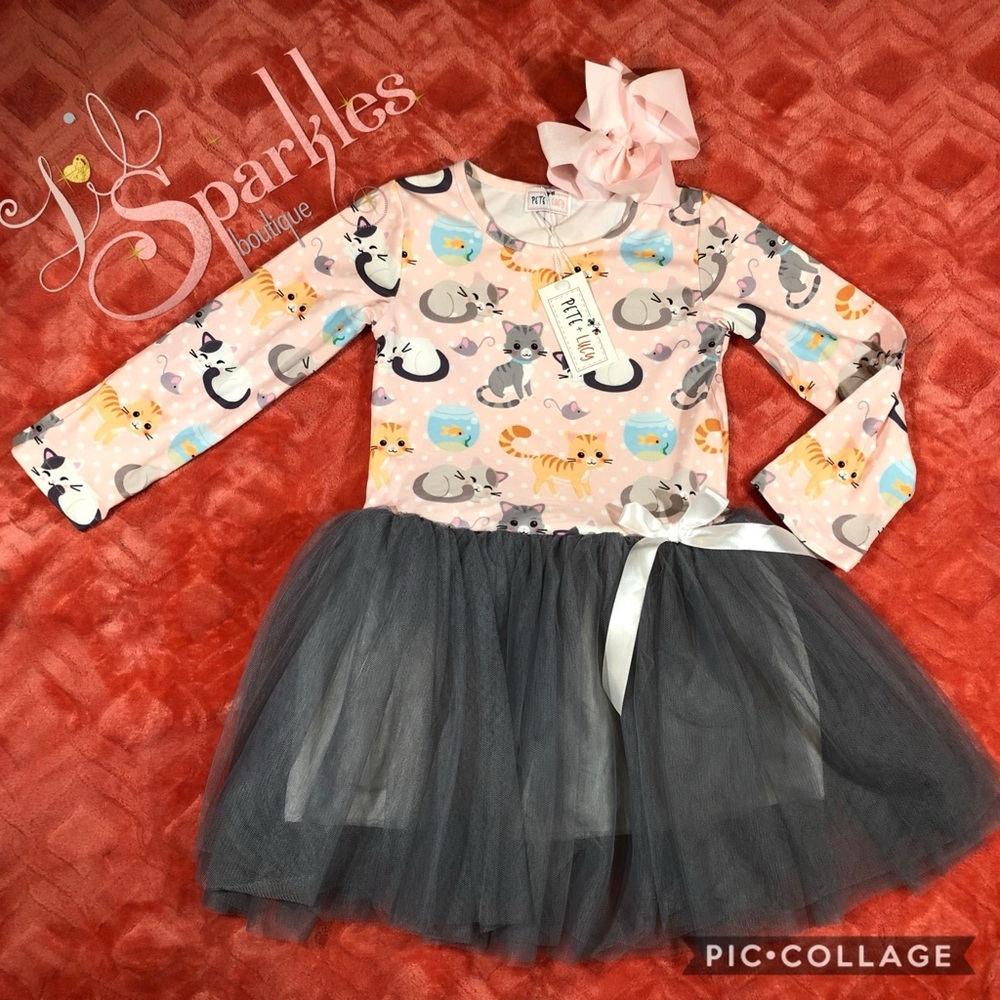 Gray Tule Kitty Dress - Picture 1 of 1